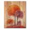 Designart - Colourful Trees Impression I - Traditional Print on Natural Pine Wood